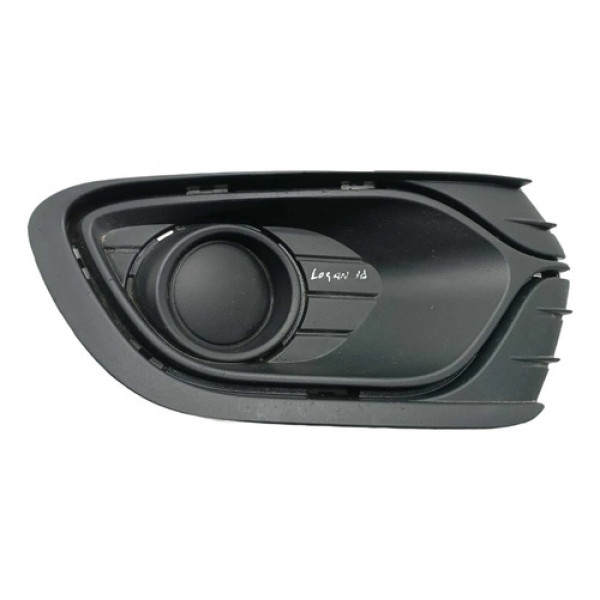 Moldura Grade Farol Milha Esquerdo Renault Logan 2015 Preto Esquerdo