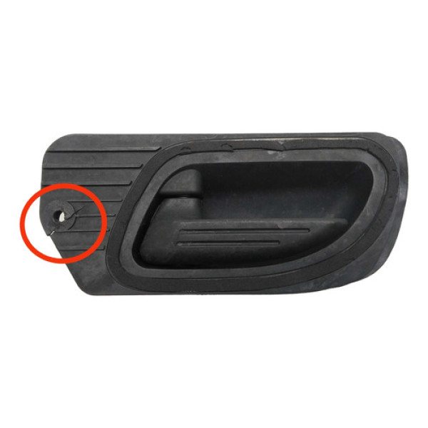 Maçaneta Interna Traseira Esquerda Ford Ranger 2005 Preto Traseira