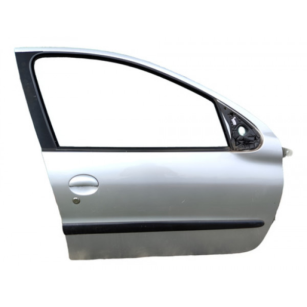 Porta Dianteira Direita Peugeot 206 207 2002 A 2013 Prata 