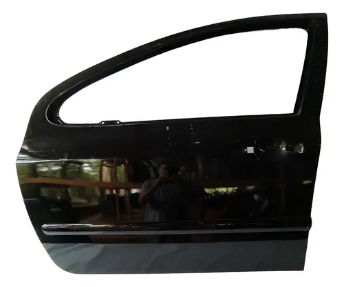 Porta Dianteira Esquerda Peugeot 307 Preta Original Dianteira Esquerda Preto